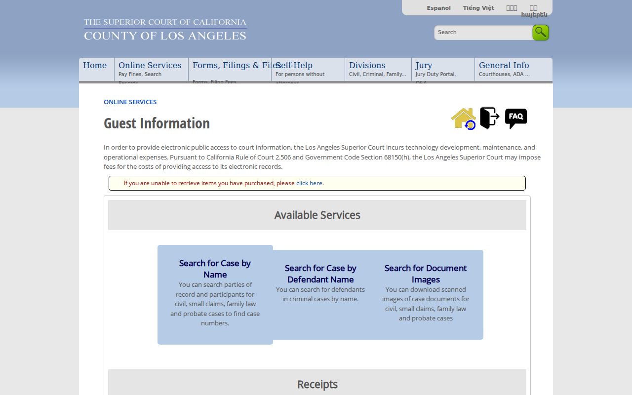 Azusa resident lookup Los Angeles Superior Court name search
